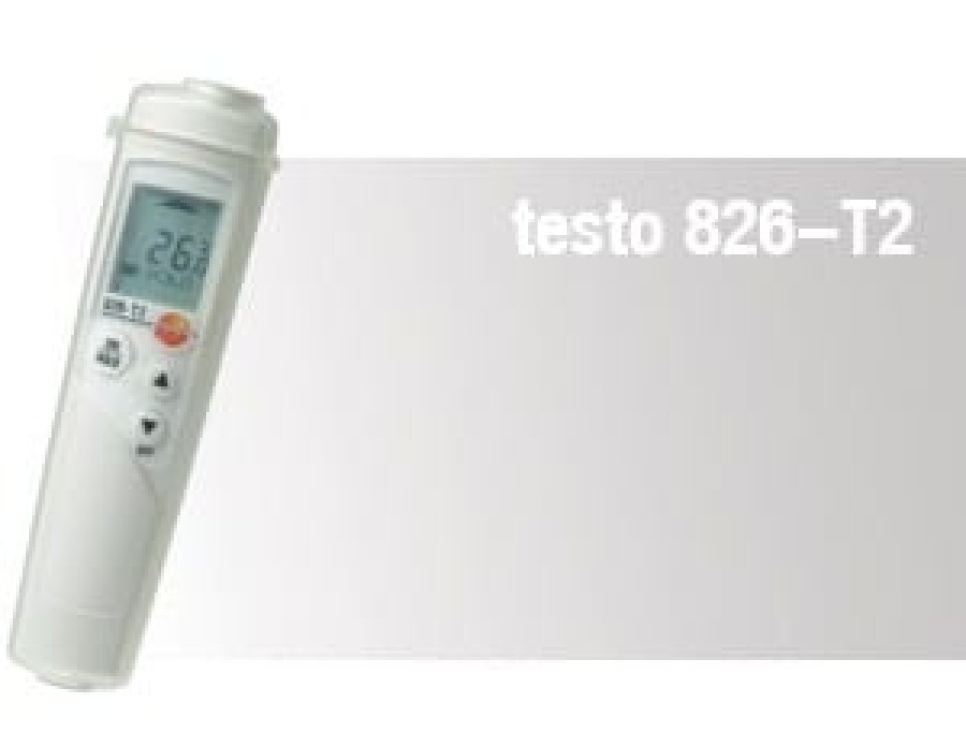 Lasertermometer Testo 826-T2 i gruppen Matlaging / Målere / Kjøkkentermometer / Lasertermometer hos The Kitchen Lab (1089-10221)
