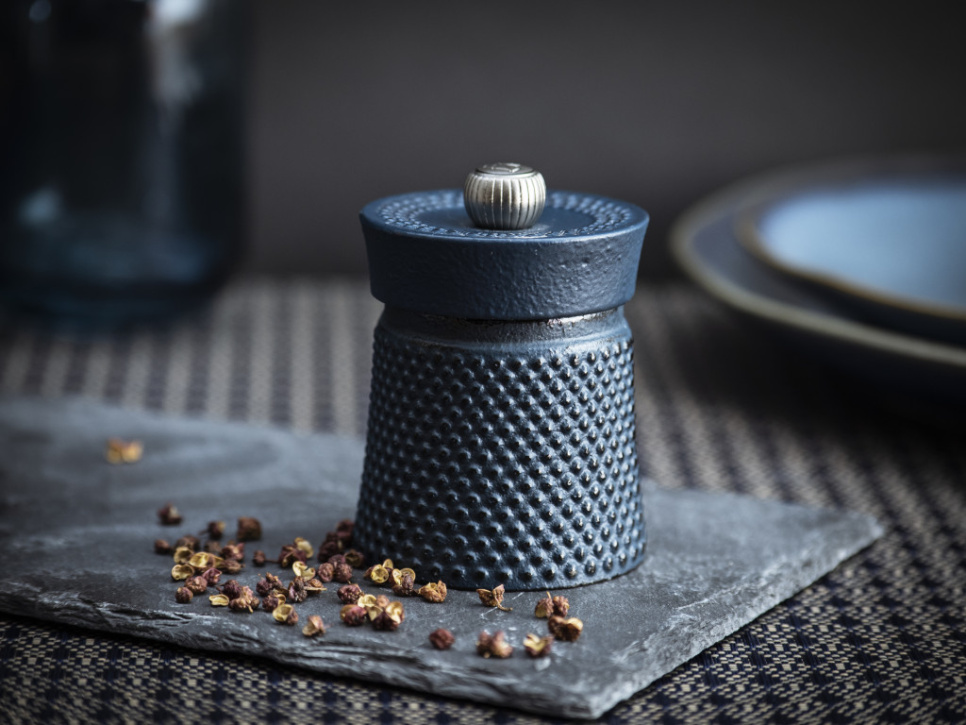 Pepperkvern, 8 cm, Bali, Støpejern, Blå - Peugeot