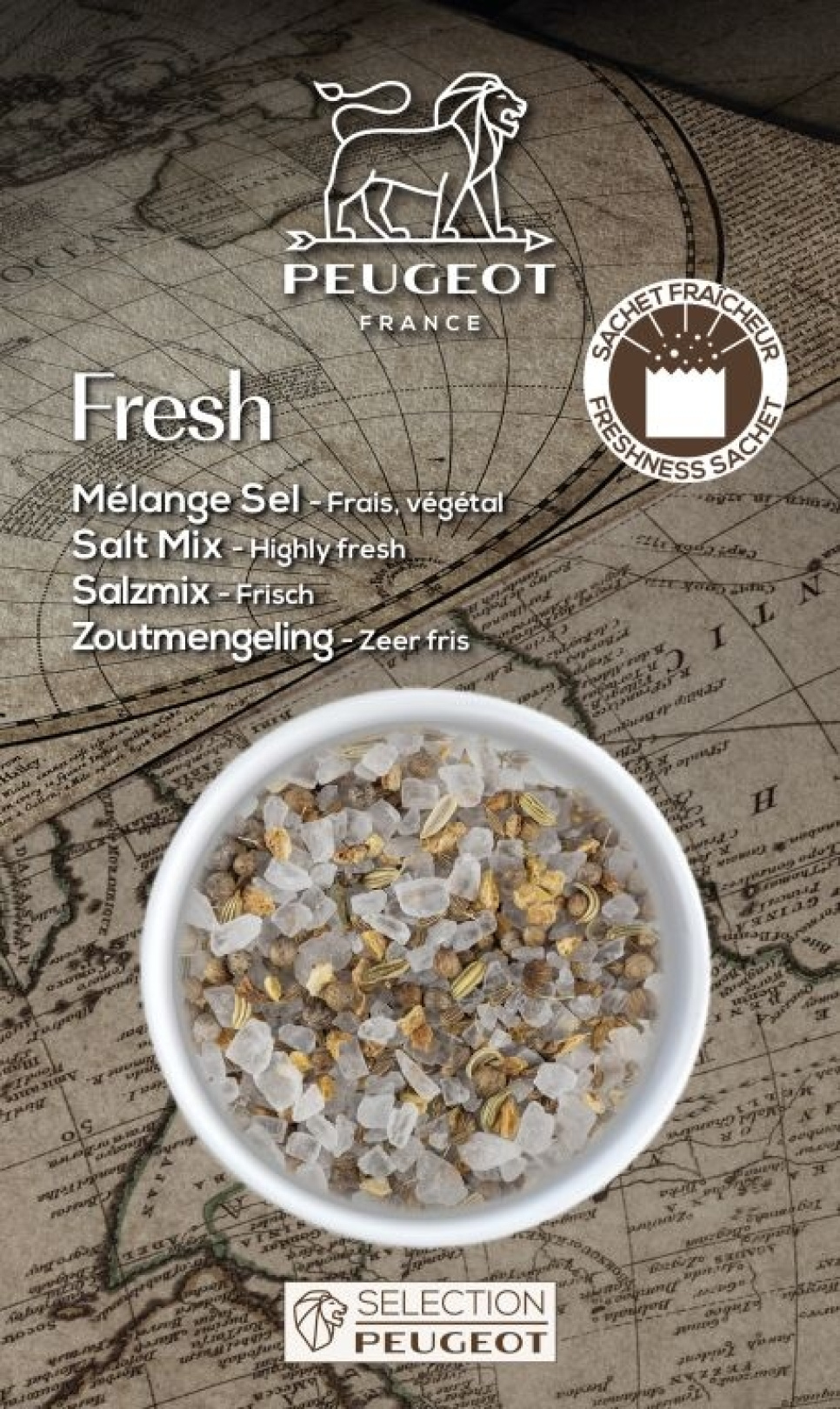 Saltmix til Kvern, Fresh, 135g - Peugeot i gruppen Matlaging / Krydder og Smakstilsetninger / Salt hos The Kitchen Lab (1090-35445)