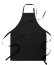 Forkle 75x95 cm, polyester/bomull, svart - Segers