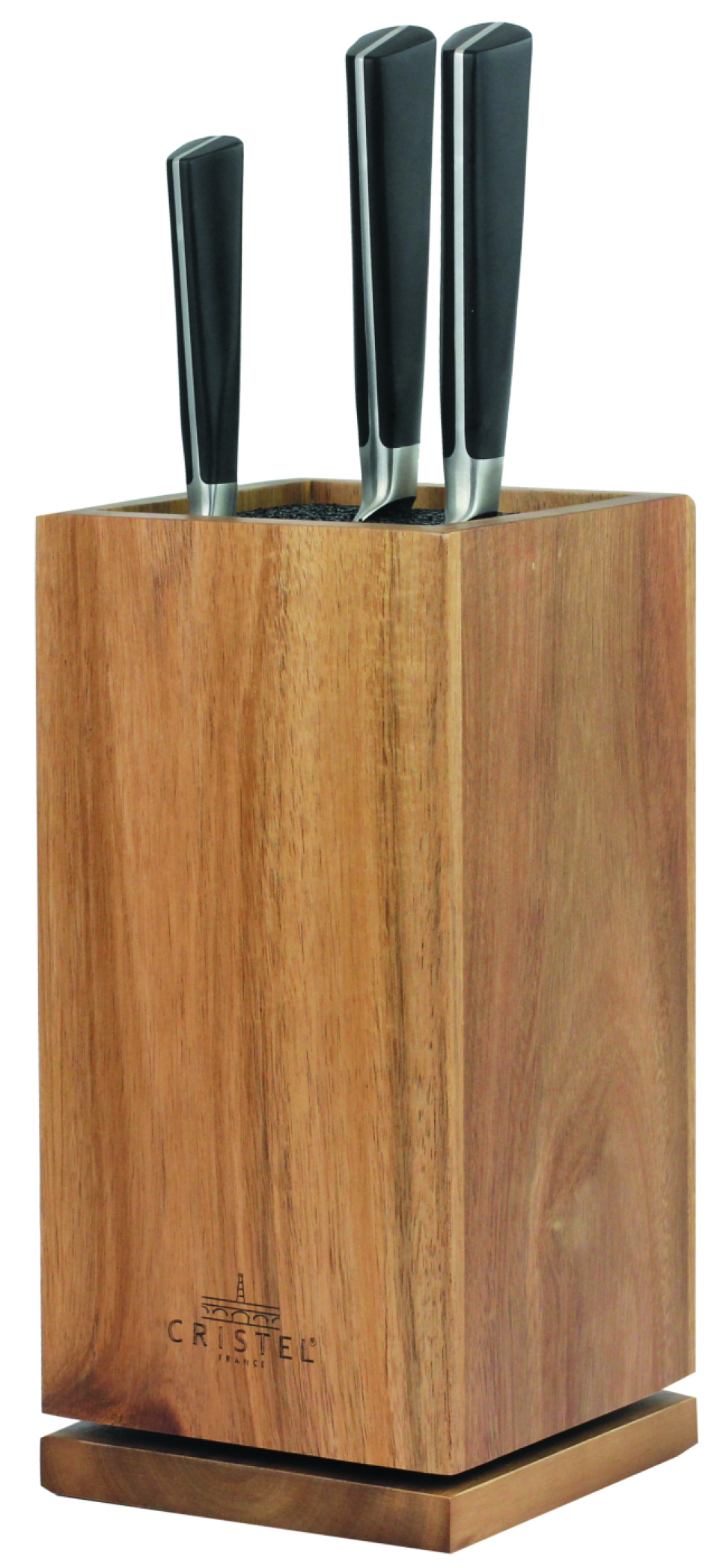 Roterende knivblokk i akasie - Cristel Roterende knivblokk i akasie - Cristel