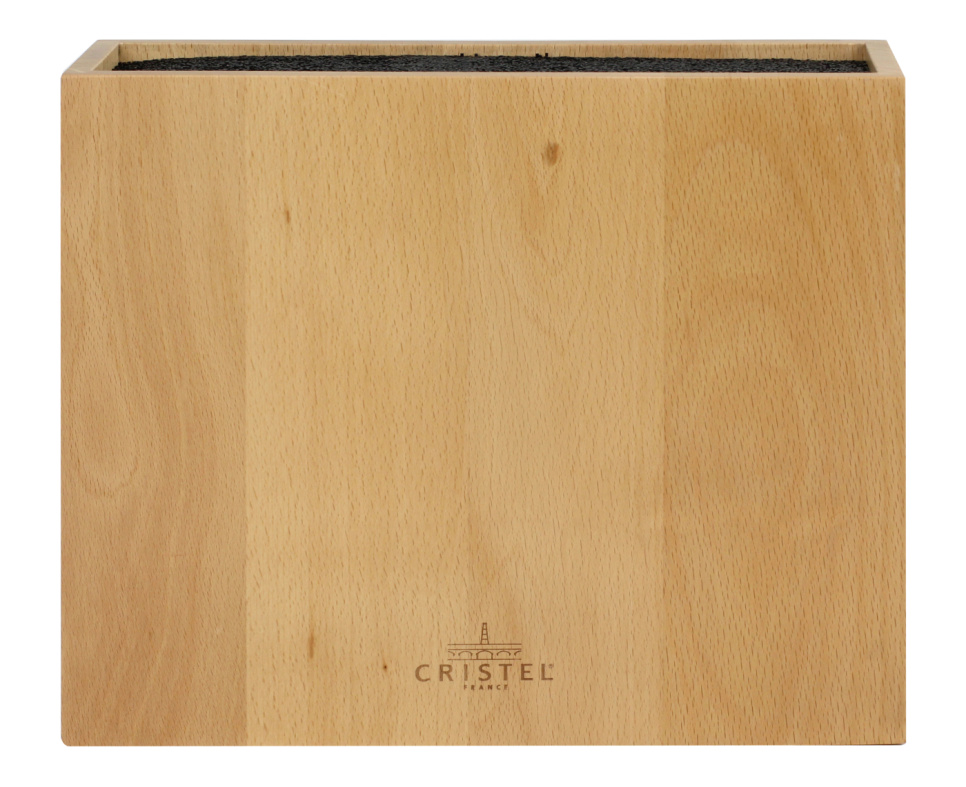 Rektangulær knivblokk for 10 kniver - Cristel