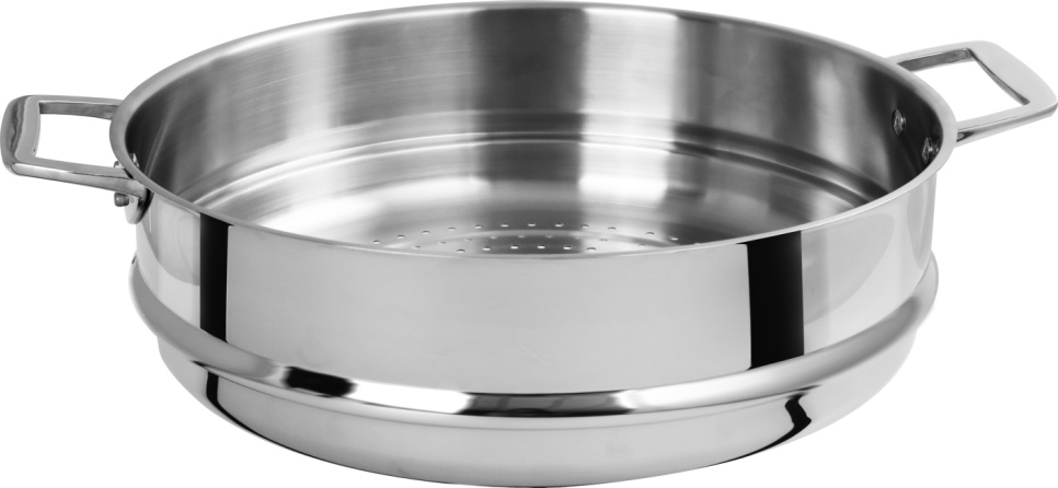 Dampkurv i rustfritt stål, 34 cm, CastelPro - Cristel i gruppen Matlaging / Panner og Gryter / Dampkoker hos The Kitchen Lab (1155-32794)