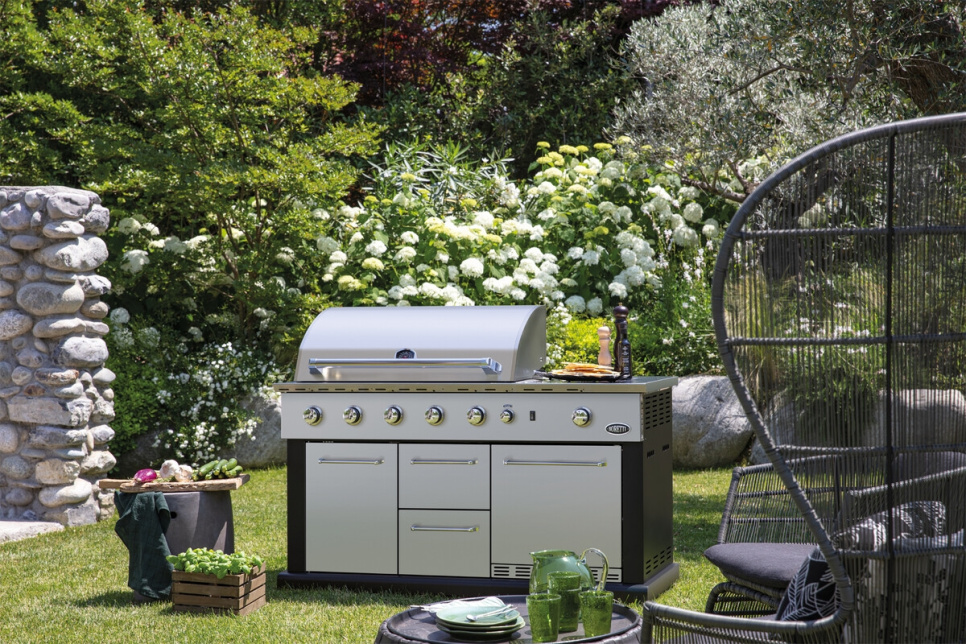 Luciano, rustfri gassgrill med kjøleskap - Boretti