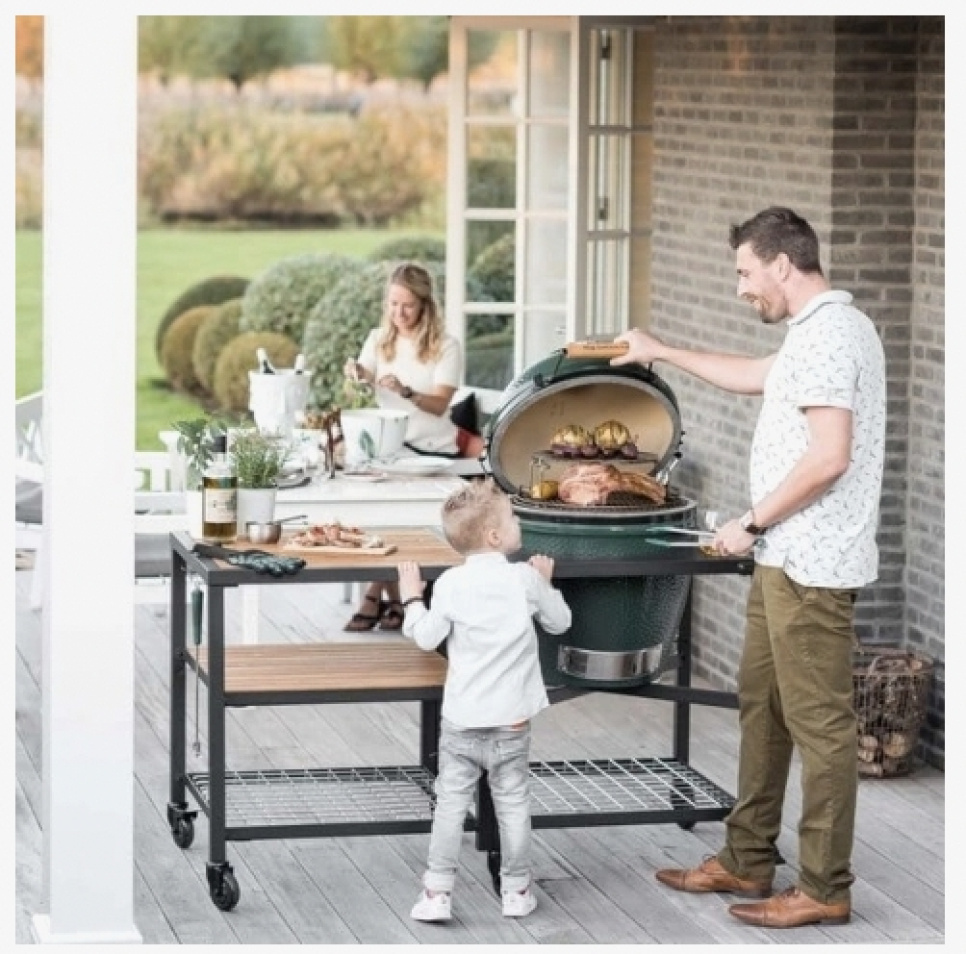 Big Green Egg Stort startsett med modular nett (ramme) Big Green Egg Stort startsett med modular nett (ramme)