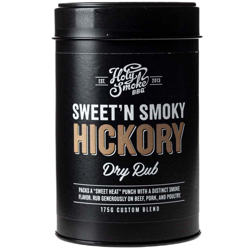 Smokey Hickory, Dry Rub, 175 g - Holy Smoke BBQ i gruppen Matlaging / Krydder og Smakstilsetninger / Krydder hos The Kitchen Lab (1282-28158)