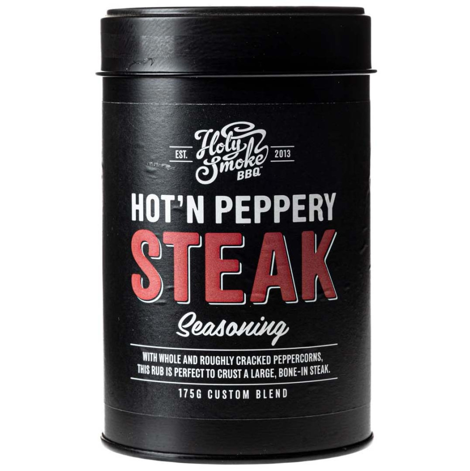 Peppery Steak, krydderblanding, 175 g - Holy Smoke BBQ i gruppen Matlaging / Krydder og Smakstilsetninger / Krydder hos The Kitchen Lab (1282-28166)