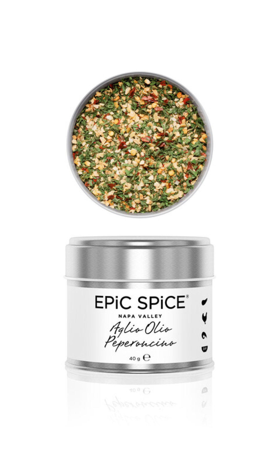 Aglio Olio Peperoncino, krydderblanding, 40 g - Epic Spice i gruppen Matlaging / Krydder og Smakstilsetninger / Krydder hos The Kitchen Lab (1282-28173)