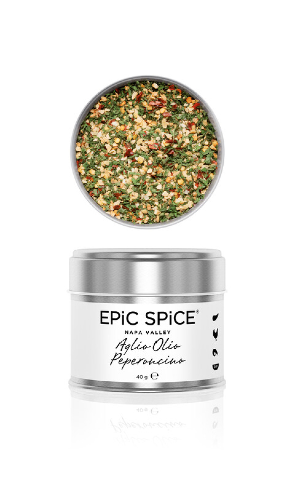 Aglio Olio Peperoncino, krydderblanding, 60g g - Epic Spice i gruppen Matlaging / Krydder og Smakstilsetninger / Krydder hos The Kitchen Lab (1282-28173)