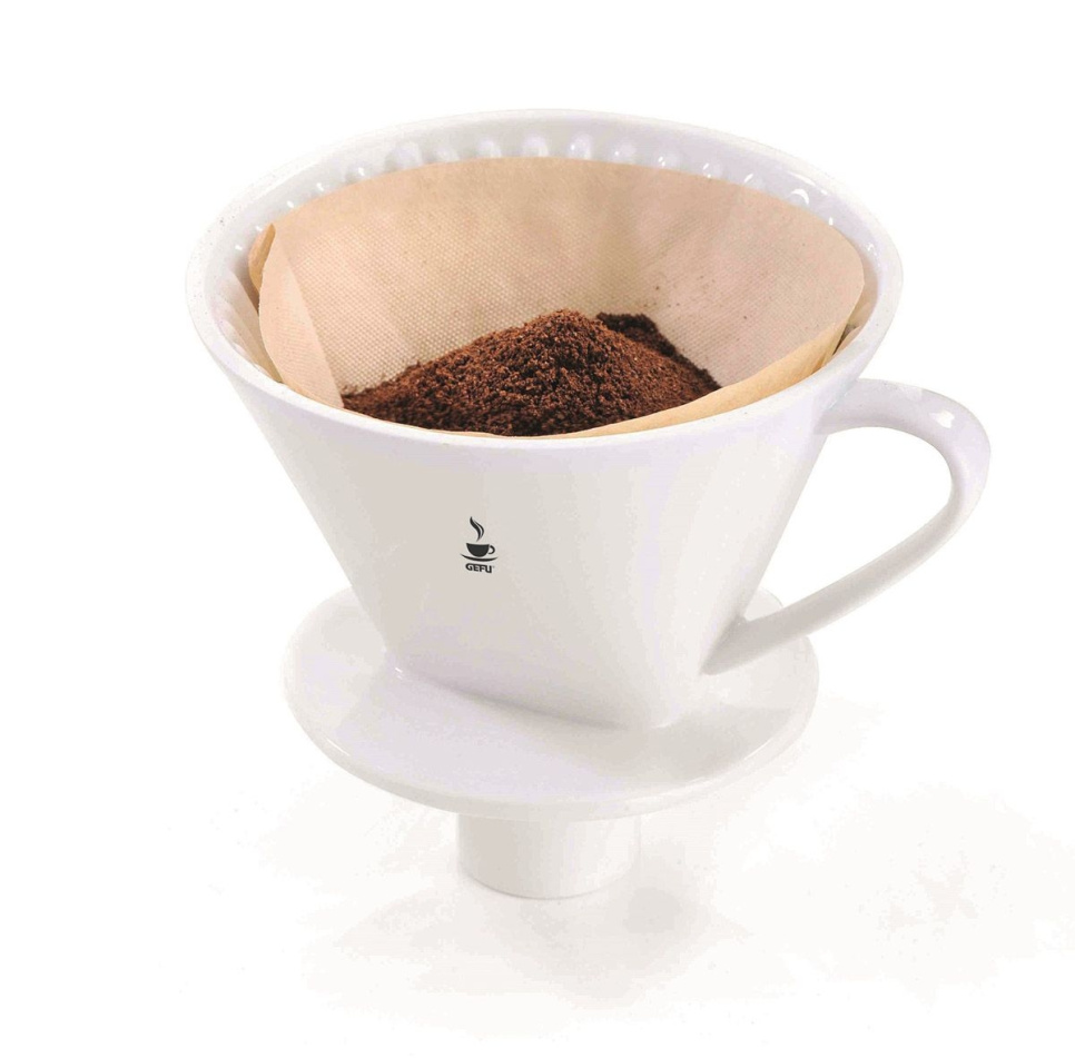 Porselensfilterholder 1x4 - Gefu i gruppen Te og kaffe / Brygg kaffe / Pour over / Filterholder hos The Kitchen Lab (1316-28303)