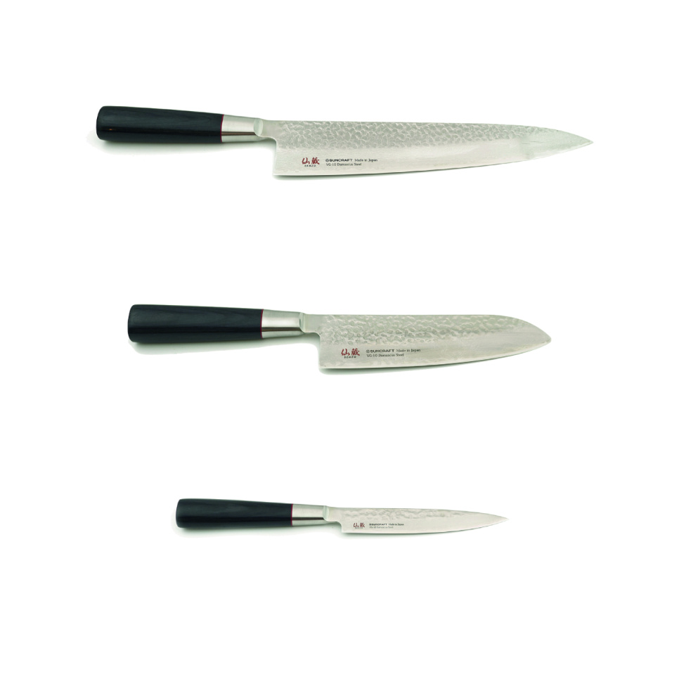 Knivsett i tre deler, Senzo - Suncraft i gruppen Matlaging / Kjøkkenkniver / Knivsett hos The Kitchen Lab (1317-33316)