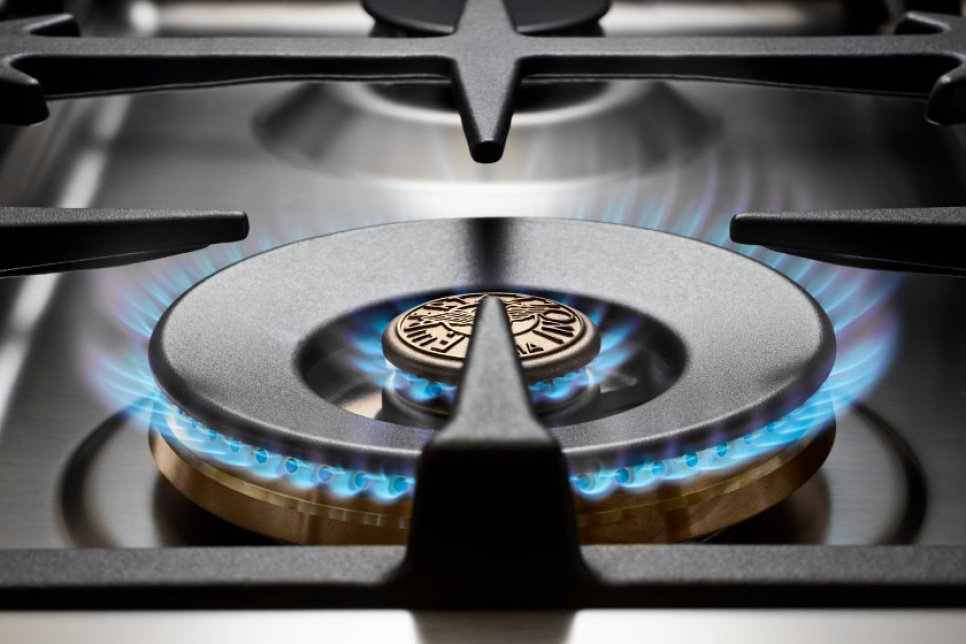 Gasskomfyr Master, 90 cm, 6 brennere, Dobbel stekeovn, Rustfritt stål - Bertazzoni