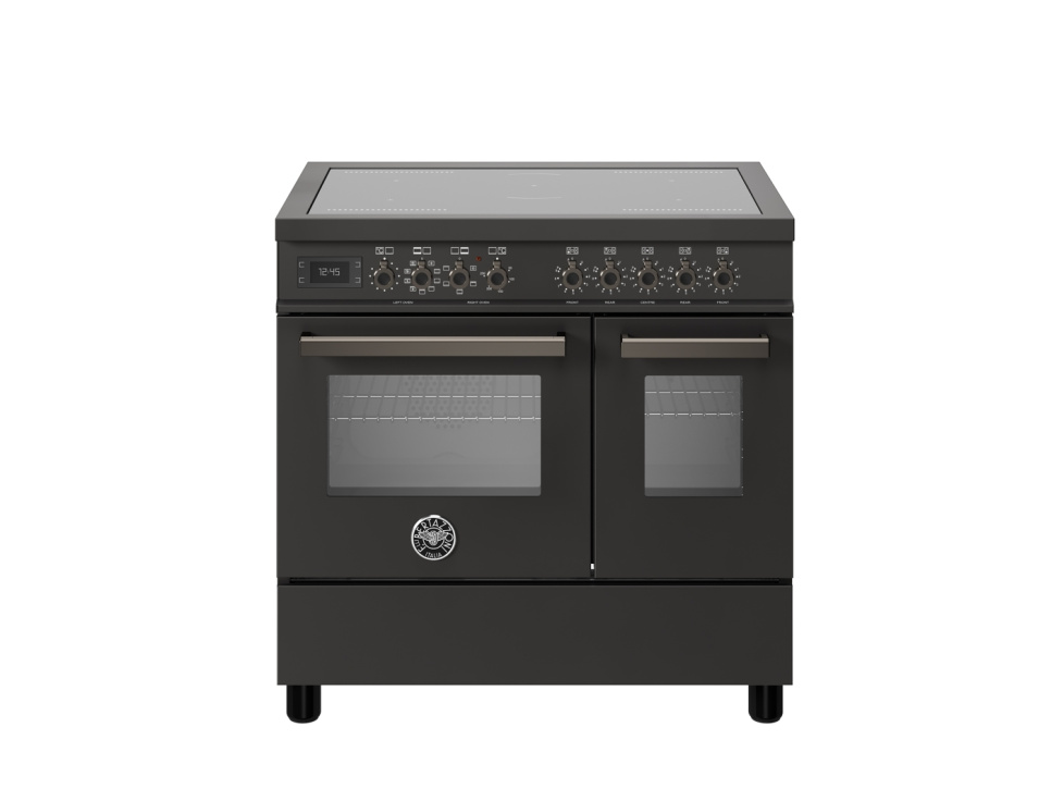 Induksjonstopp Professional, 90 cm, 5 soner, Dobbel ovn, Carbonio - Bertazzoni i gruppen Grill, Komfyrer & Ovner / Stekeovn / Induksjonskomfyrer hos The Kitchen Lab (1403-30614)