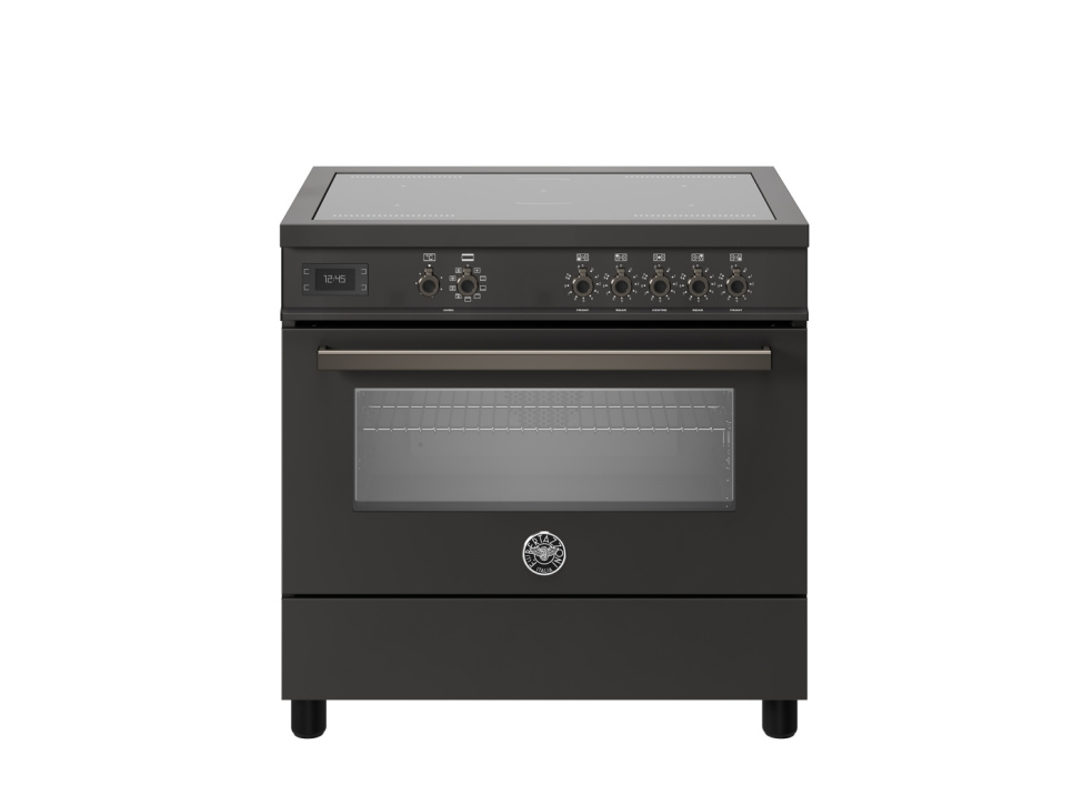 Induksjonstopp Professional, 90 cm, 5 soner, Enkel ovn, Carbonio - Bertazzoni i gruppen Grill, Komfyrer & Ovner / Stekeovn / Induksjonskomfyrer hos The Kitchen Lab (1403-30615)