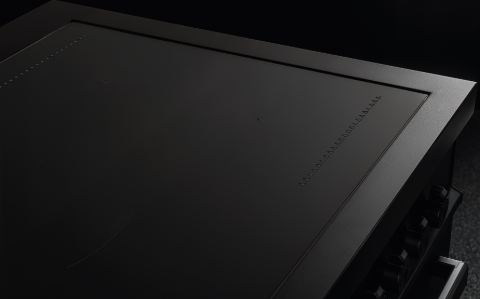 Induksjonstopp Professional, 90 cm, 5 soner, Enkel ovn, Carbonio - Bertazzoni