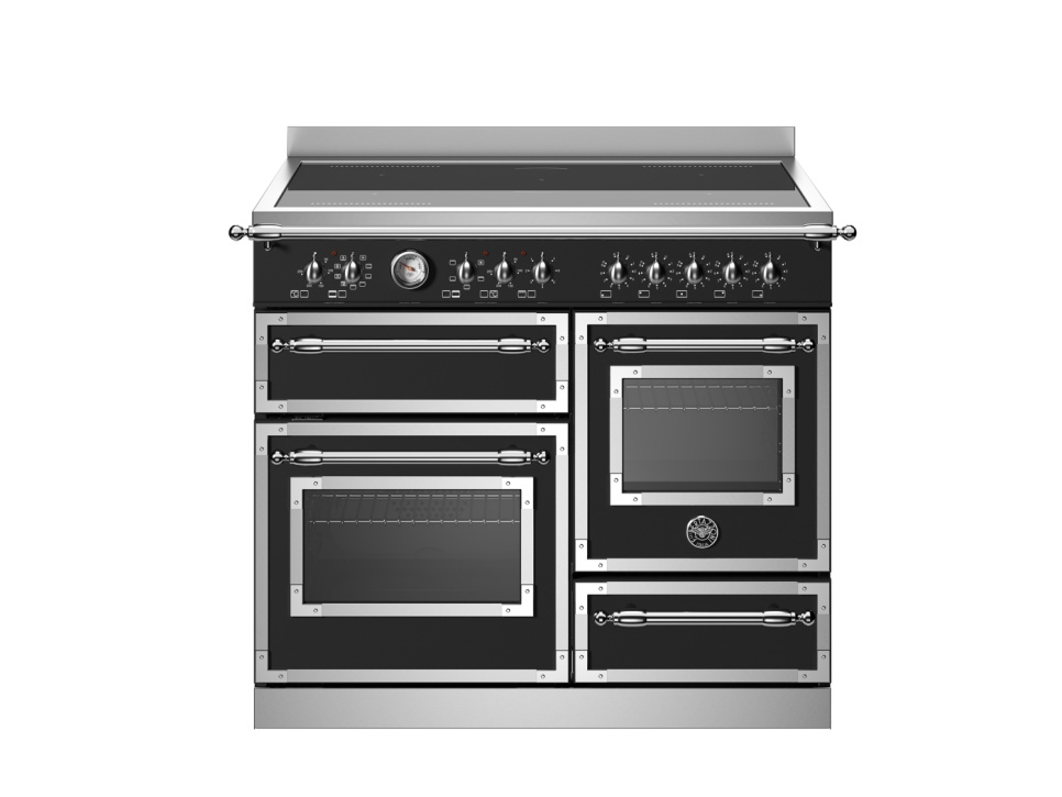 Induksjonstopp Heritage, 100 cm, 5 soner, trippel stekeovn, Matt svart - Bertazzoni i gruppen Grill, Komfyrer & Ovner / Stekeovn / Induksjonskomfyrer hos The Kitchen Lab (1403-30622)