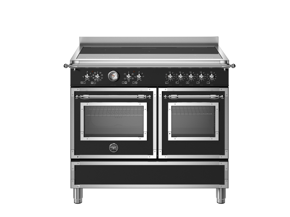 Induksjonstopp Heritage, 100 cm, 5 soner, Dobbel stekeovn, Matt svart - Bertazzoni i gruppen Grill, Komfyrer & Ovner / Stekeovn / Induksjonskomfyrer hos The Kitchen Lab (1403-30623)
