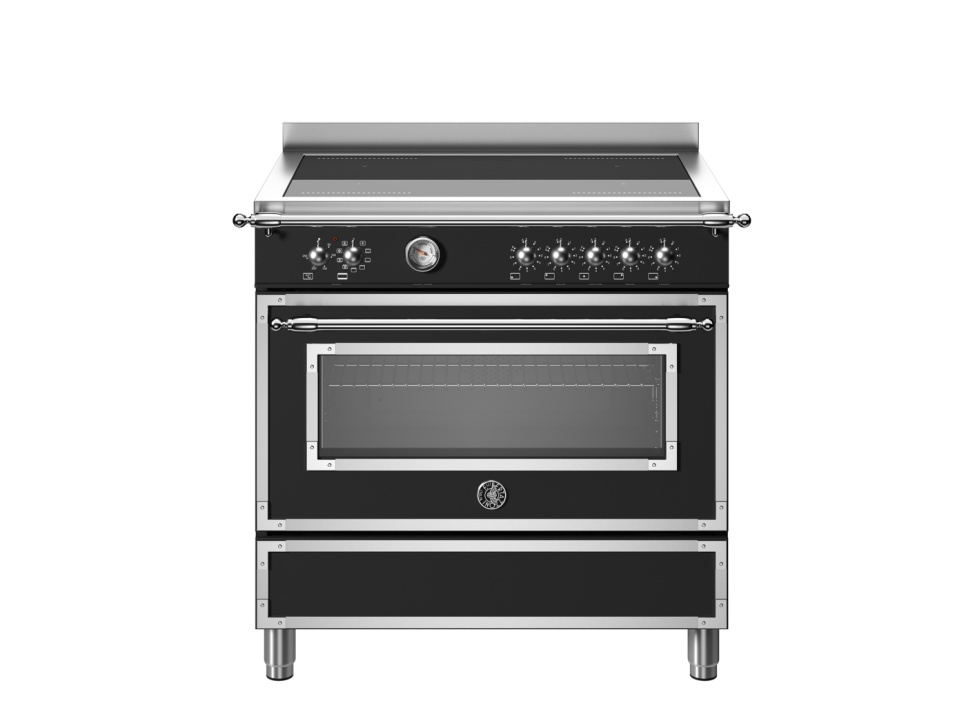 Induksjonstopp Heritage, 90 cm, 5 soner, Enkel stekeovn, Matt svart - Bertazzoni i gruppen Grill, Komfyrer & Ovner / Stekeovn / Induksjonskomfyrer hos The Kitchen Lab (1403-30624)