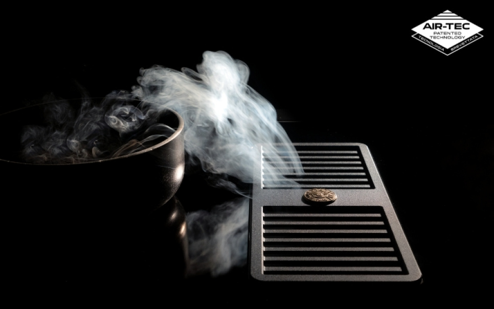 Frittstående komfyr Professional, Integrert avtrekk, 90 cm, Rustfritt stål - Bertazzoni