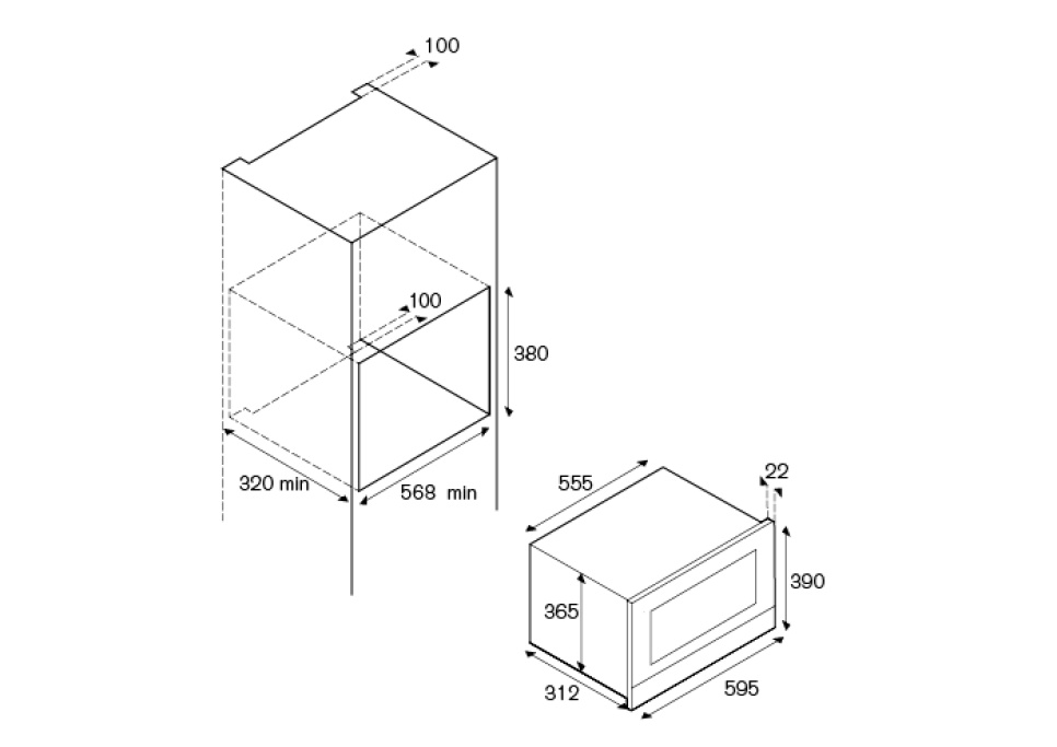 Mikrobølgeovn Modern, Vegghengt, 38 cm, Rustfritt stål - Bertazzoni Mikrobølgeovn Modern, Vegghengt, 38 cm, Rustfritt stål - Bertazzoni