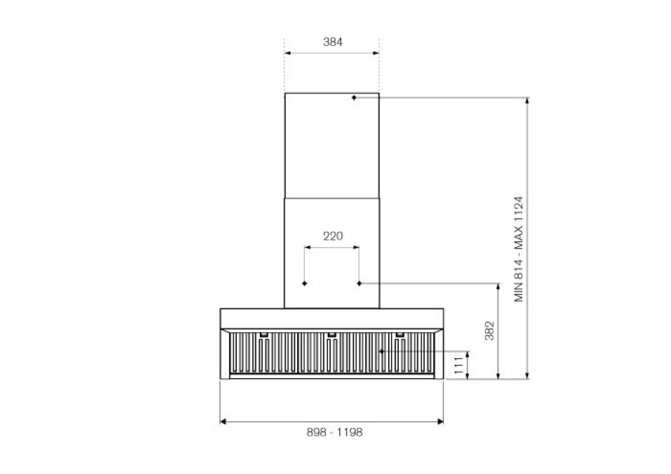 Vifte Professional PRO, veggmontert 90 cm, Rustfritt stål - Bertazzoni Vifte Professional PRO, veggmontert 90 cm, Rustfritt stål - Bertazzoni