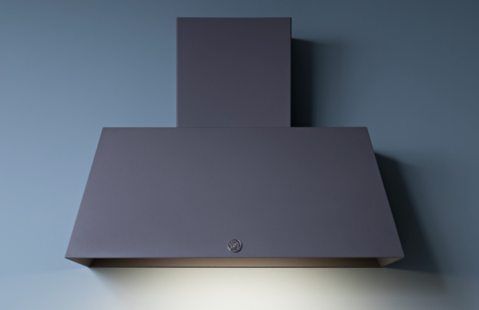 Vifte Heritage, veggmontert 110 cm, Matt svart - Bertazzoni