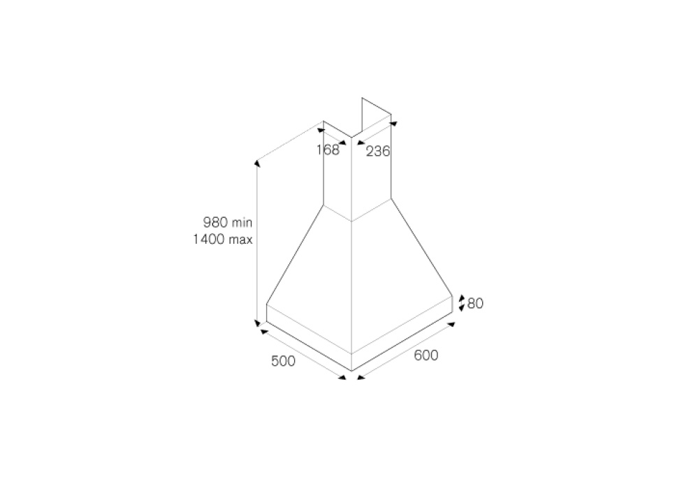 Fan Master, veggmontert 60 cm, Rustfritt stål - Bertazzoni Fan Master, veggmontert 60 cm, Rustfritt stål - Bertazzoni