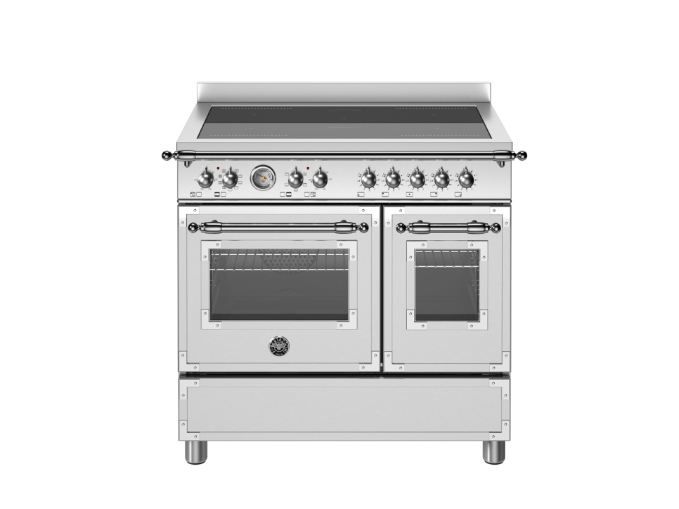 Induksjonstopp Heritage, 90 cm, 5 soner, Dobbeltstekeovn, Rustfritt stål - Bertazzoni i gruppen Grill, Komfyrer & Ovner / Stekeovn / Induksjonskomfyrer hos The Kitchen Lab (1403-30667)