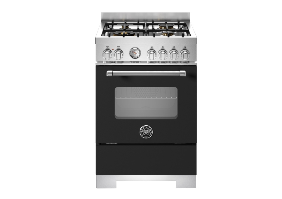 Gasspis Master, 60 cm, 4 brännare, 1 ugn, Mattsvart - Bertazzoni i gruppen Grill, Komfyrer & Ovner / Stekeovn / Gasskomfyrer hos The Kitchen Lab (1403-34188)
