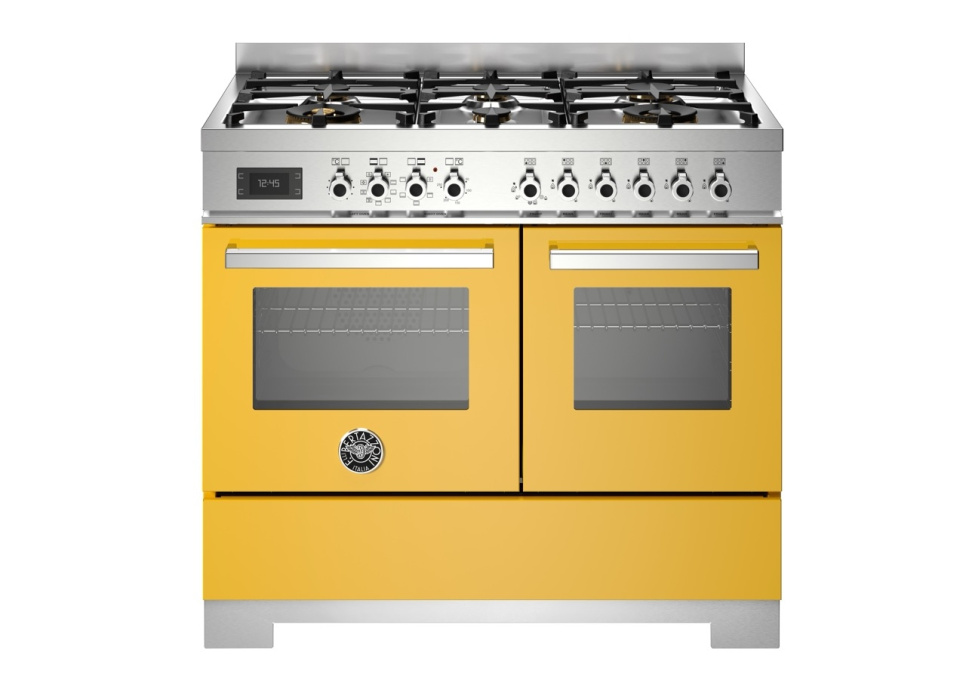 Gasspis Professional, 100 cm, 6 brännare, 2 ugnar, Gul - Bertazzoni i gruppen Grill, Komfyrer & Ovner / Stekeovn / Gasskomfyrer hos The Kitchen Lab (1403-34194)