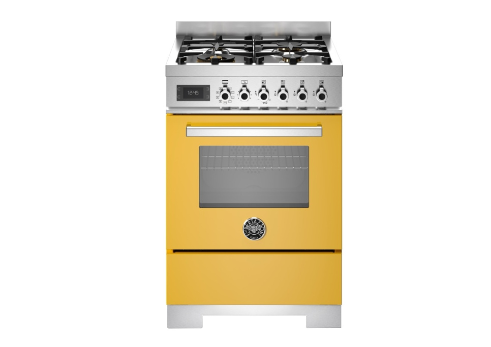 Gasspis Professional, 60 cm, 4 brännare, 1 ugn, Gul - Bertazzoni i gruppen Grill, Komfyrer & Ovner / Stekeovn / Gasskomfyrer hos The Kitchen Lab (1403-34205)