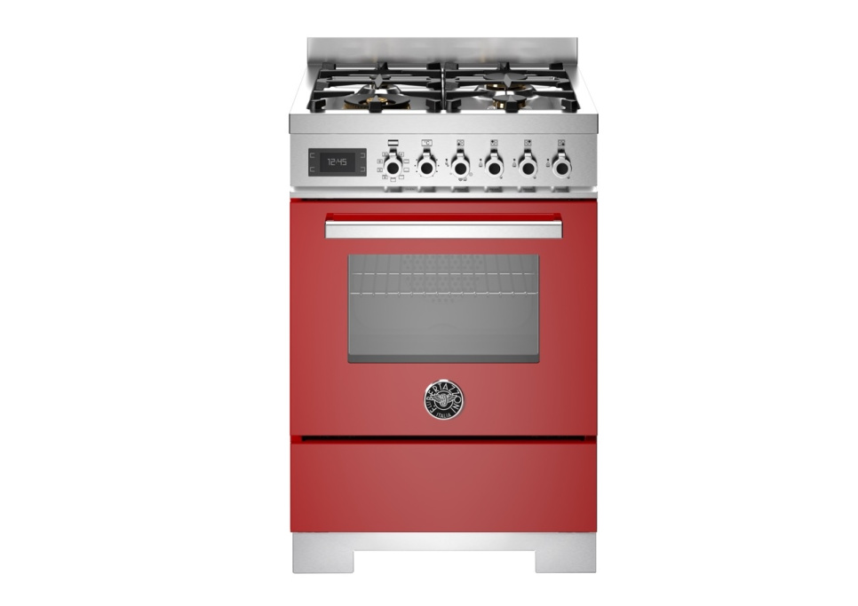 Gasspis Professional, 60 cm, 4 brännare, 1 ugn, Röd - Bertazzoni i gruppen Grill, Komfyrer & Ovner / Stekeovn / Gasskomfyrer hos The Kitchen Lab (1403-34208)