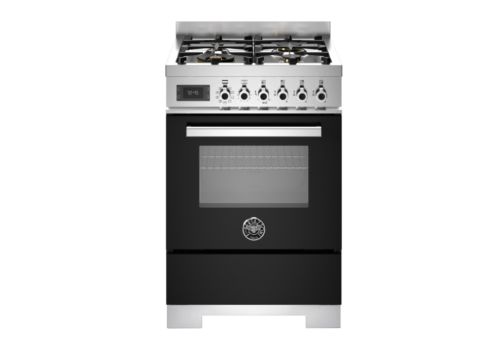 Gasspis Professional, 60 cm, 4 brännare, 1 ugn, Svart - Bertazzoni i gruppen Grill, Komfyrer & Ovner / Stekeovn / Gasskomfyrer hos The Kitchen Lab (1403-34209)