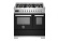 Gasspis Professional, 90 cm, 6 brännare, 2 ugnar, Svart - Bertazzoni