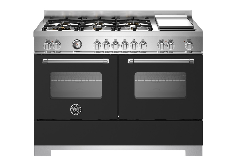 Gasspis Master, 120 cm, 6 brännare + stekbord, 2 ugnar, Mattsvart - Bertazzoni i gruppen Grill, Komfyrer & Ovner / Stekeovn / Gasskomfyrer hos The Kitchen Lab (1403-34224)
