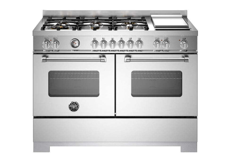 Gasspis Master, 120 cm, 6 brännare + stekbord, 2 ugnar, Rostfri - Bertazzoni i gruppen Grill, Komfyrer & Ovner / Stekeovn / Gasskomfyrer hos The Kitchen Lab (1403-34225)