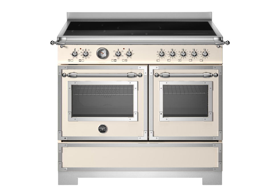 Induktionsspis Heritage, 100 cm, 5 zoner, 2 ugnar, Elfenbensvit - Bertazzoni i gruppen Grill, Komfyrer & Ovner / Stekeovn / Induksjonskomfyrer hos The Kitchen Lab (1403-34228)