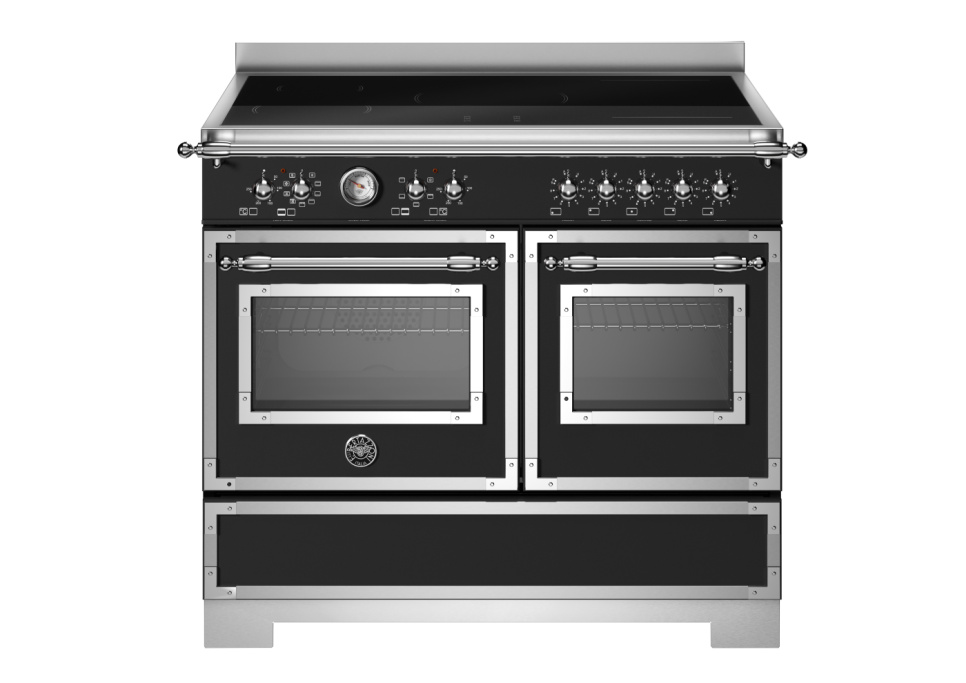 Induktionsspis Heritage, 100 cm, 5 zoner, 2 ugnar, Mattsvart - Bertazzoni i gruppen Grill, Komfyrer & Ovner / Stekeovn / Induksjonskomfyrer hos The Kitchen Lab (1403-34229)