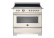 Induktionsspis Heritage, 90 cm, 5 zoner, 1 ugn, Elfenbensvit - Bertazzoni