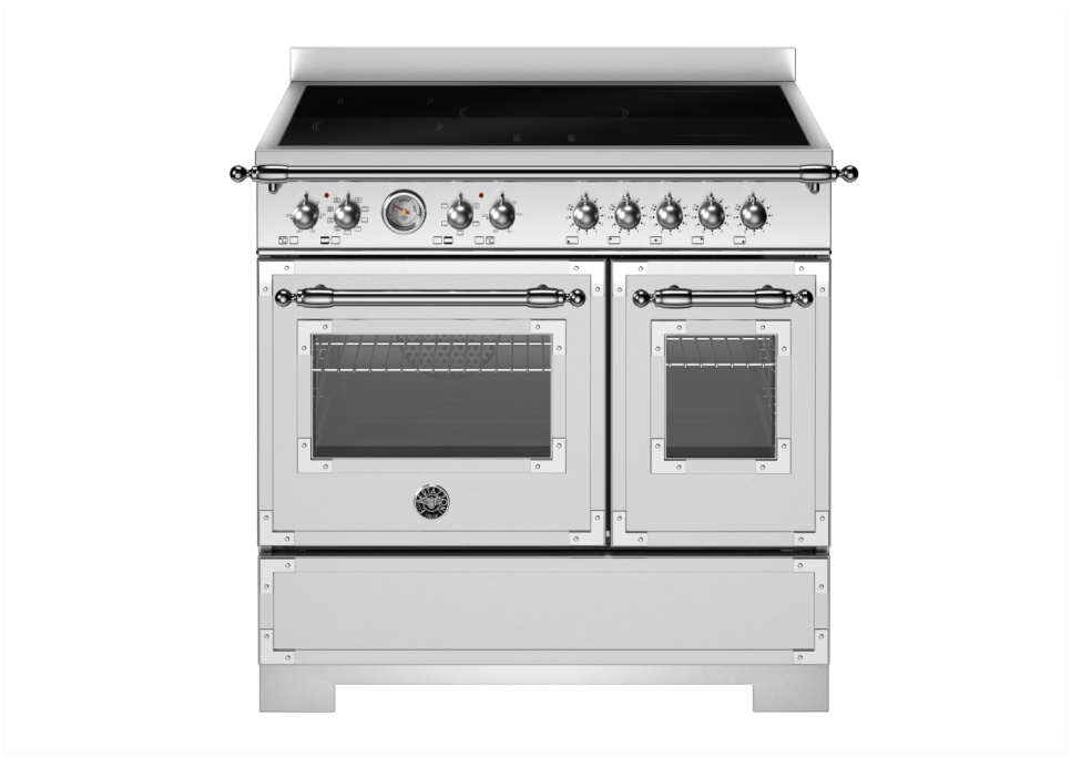 Induktionsspis Heritage, 90 cm, 5 zoner, 2 ugnar, Rostfri - Bertazzoni i gruppen Grill, Komfyrer & Ovner / Stekeovn / Induksjonskomfyrer hos The Kitchen Lab (1403-34241)