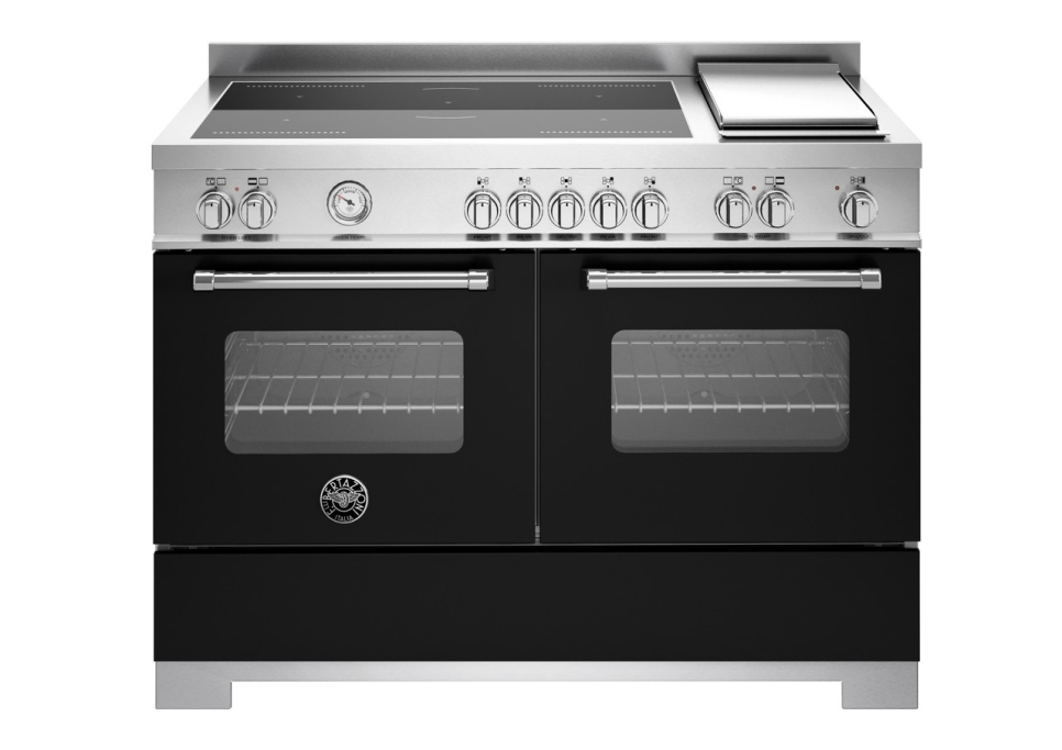 Induktionsspis Master, 120cm, 5 zoner + stekbord, 2 ugnar, Mattsvart - Bertazzon i gruppen Grill, Komfyrer & Ovner / Stekeovn / Induksjonskomfyrer hos The Kitchen Lab (1403-34244)