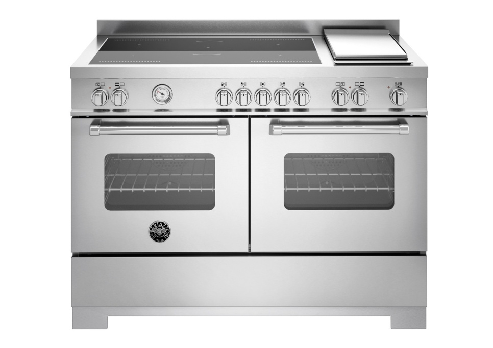 Induktionsspis Master, 120cm, 5 zoner + stekbord, 2 ugnar, Rostfri - Bertazzoni i gruppen Grill, Komfyrer & Ovner / Stekeovn / Induksjonskomfyrer hos The Kitchen Lab (1403-34245)