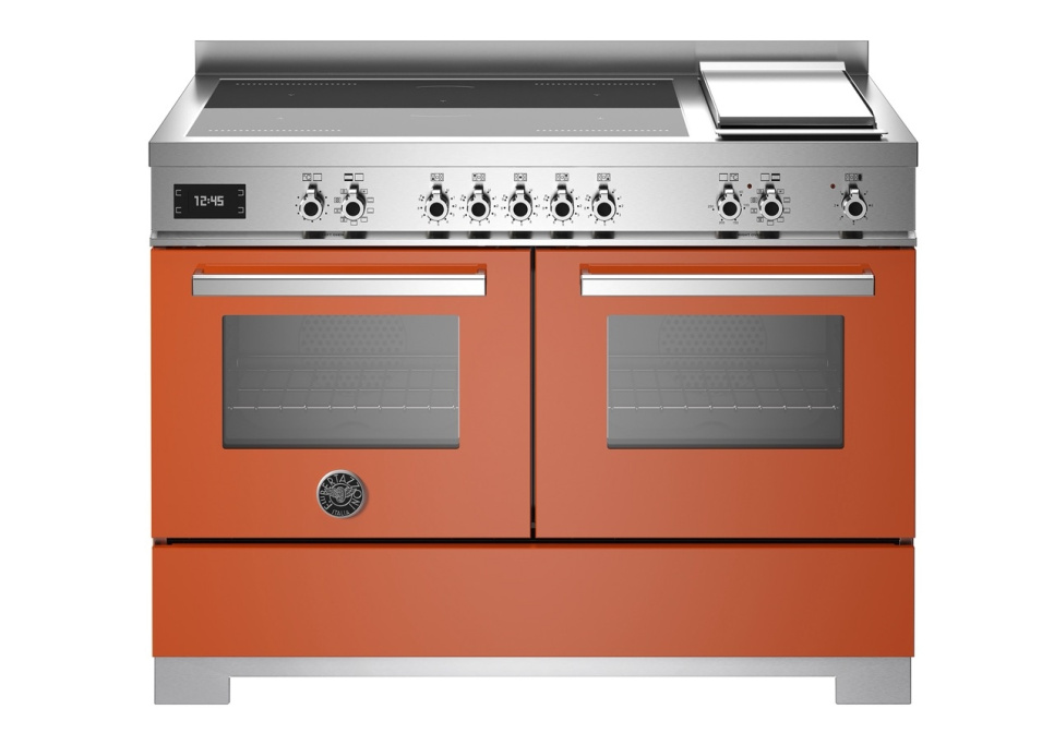 Induktionsspis Professional, 120 cm, 5 zoner + stekbord, 2 ugnar, Orange - Berta i gruppen Grill, Komfyrer & Ovner / Stekeovn / Induksjonskomfyrer hos The Kitchen Lab (1403-34253)