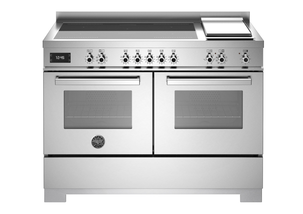 Induktionsspis Professional, 120 cm, 5 zoner + stekbord, 2 ugnar, Rostfri - Bert i gruppen Grill, Komfyrer & Ovner / Stekeovn / Induksjonskomfyrer hos The Kitchen Lab (1403-34254)