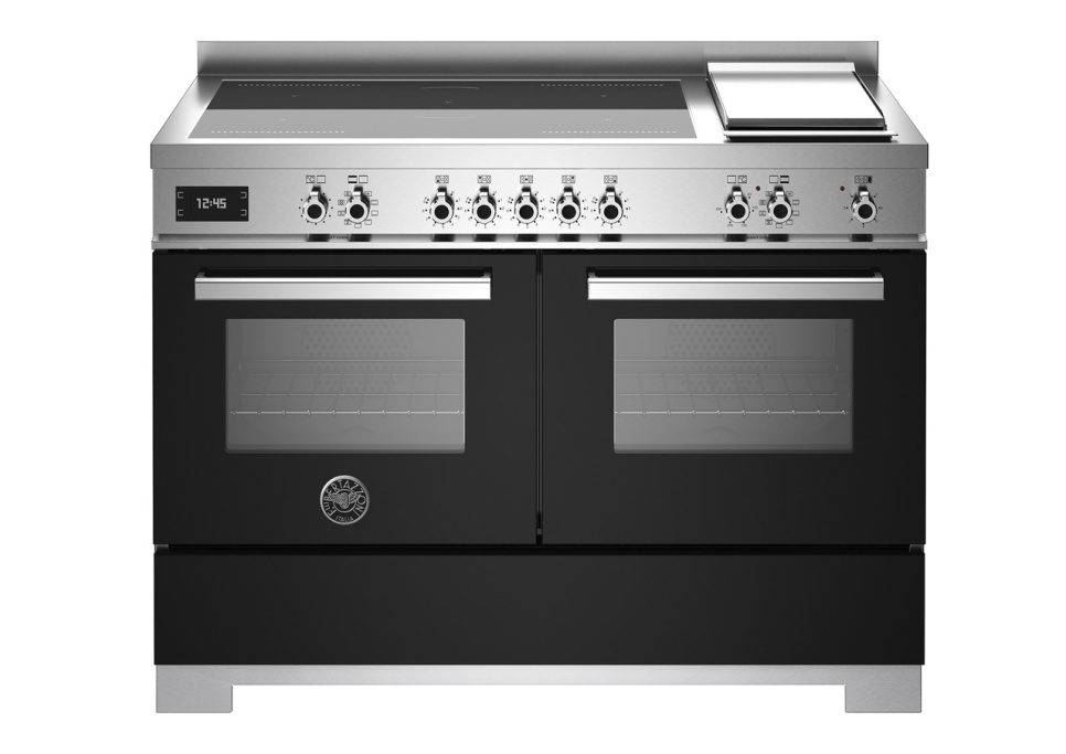 Induktionsspis Professional, 120 cm, 5 zoner + stekbord, 2 ugnar, Svart - Bertaz i gruppen Grill, Komfyrer & Ovner / Stekeovn / Induksjonskomfyrer hos The Kitchen Lab (1403-34256)