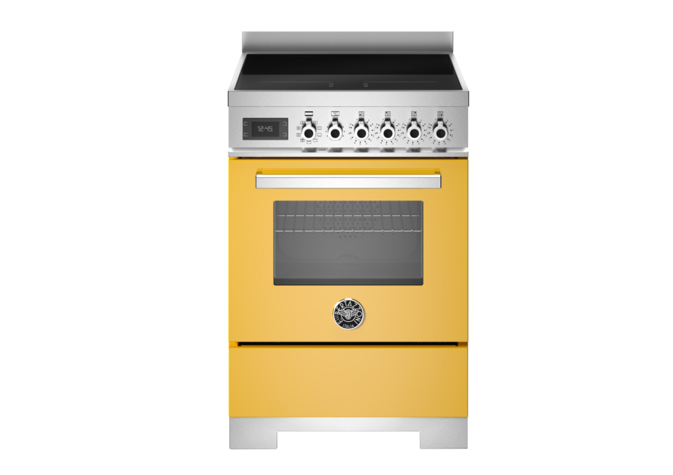 Induktionsspis Professional, 60 cm, 4 zoner, 1 ugn, Gul - Bertazzoni i gruppen Grill, Komfyrer & Ovner / Stekeovn / Induksjonskomfyrer hos The Kitchen Lab (1403-34258)