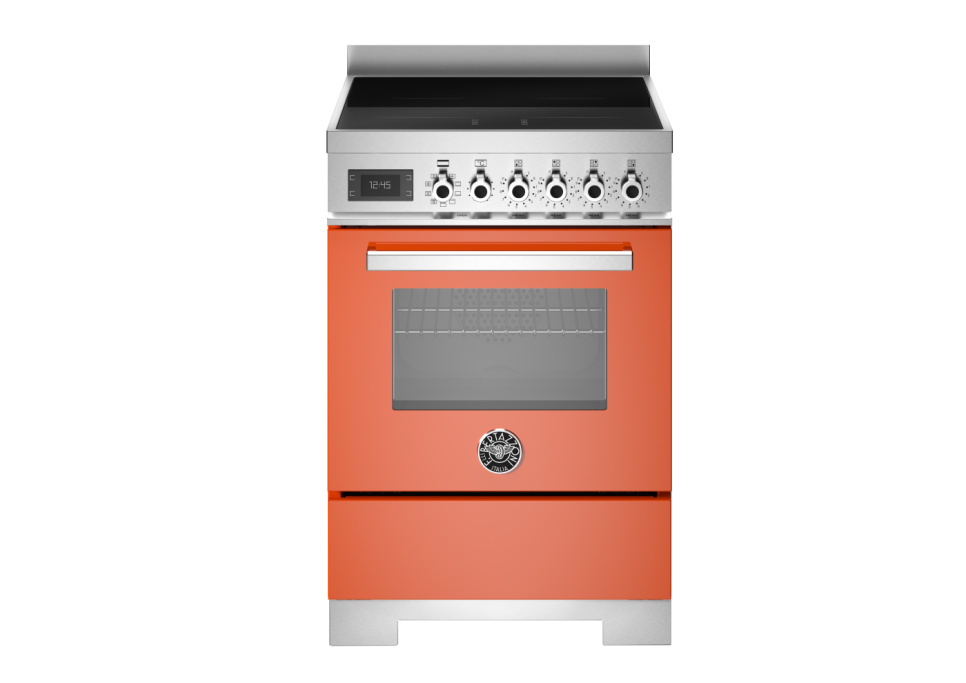 Induktionsspis Professional, 60 cm, 4 zoner, 1 ugn, Orange - Bertazzoni i gruppen Grill, Komfyrer & Ovner / Stekeovn / Induksjonskomfyrer hos The Kitchen Lab (1403-34259)