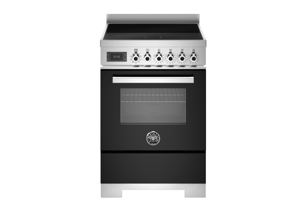 Induktionsspis Professional, 60 cm, 4 zoner, 1 ugn, Svart - Bertazzoni i gruppen Grill, Komfyrer & Ovner / Stekeovn / Induksjonskomfyrer hos The Kitchen Lab (1403-34262)