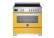 Induktionsspis Professional, 90 cm, 5 zoner, 1 ugn, Gul - Bertazzoni
