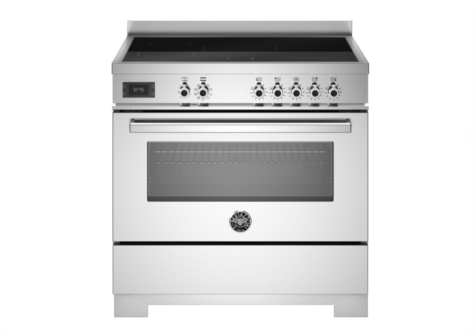 Induktionsspis Professional, 90 cm, 5 zoner, 1 ugn, Rostfri - Bertazzoni i gruppen Grill, Komfyrer & Ovner / Stekeovn / Induksjonskomfyrer hos The Kitchen Lab (1403-34267)